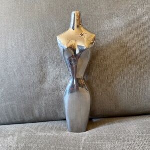 Nima Oberoi Lunares San Francisco Polished Aluminum Figural Bust Sculpture